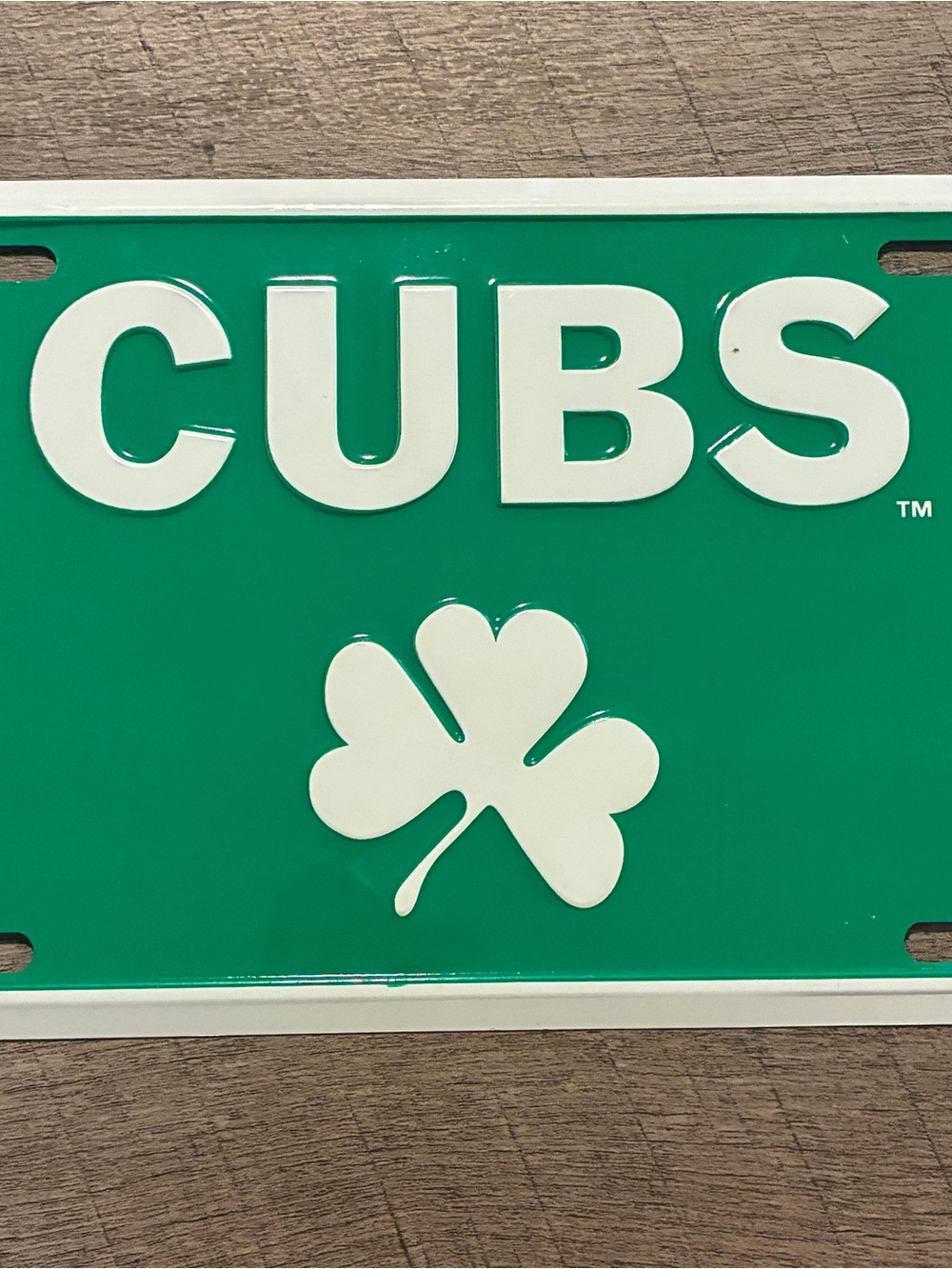 Cubs Shamrock Green License Plate (2008 MLB)